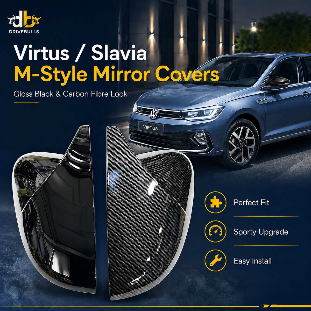 Volkswagen Virtus / Skoda Slavia M-Style Mirror Covers