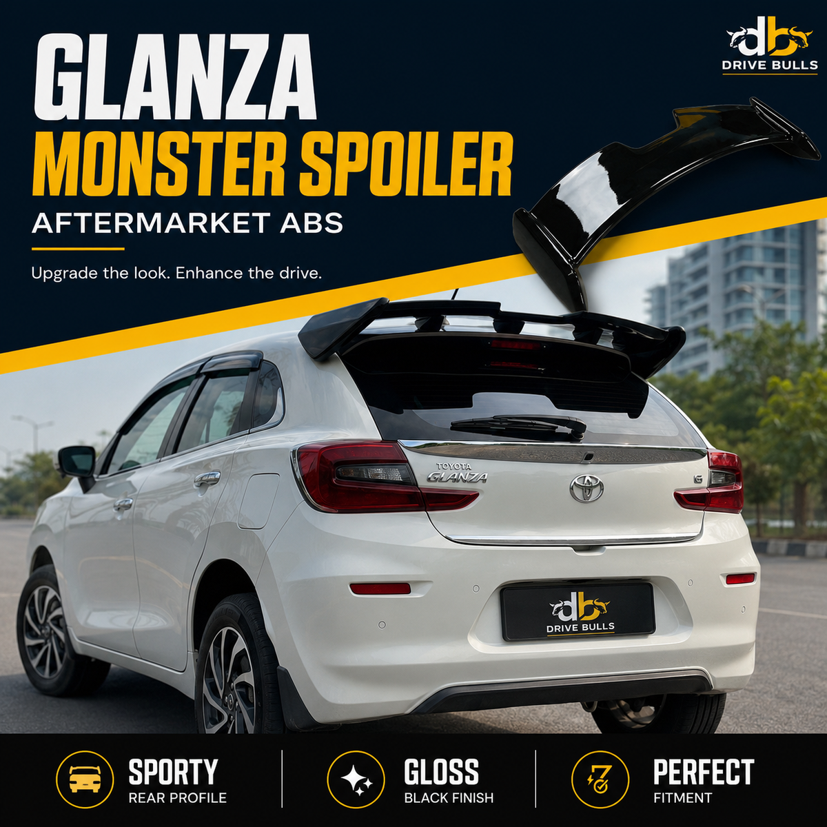 Baleno And Glanza Monster Spoiler | Aftermarket ABS