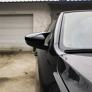 Batman Style Side Mirror Covers with LED Indicator for VW Polo, Vento & Ameo | Gloss Black