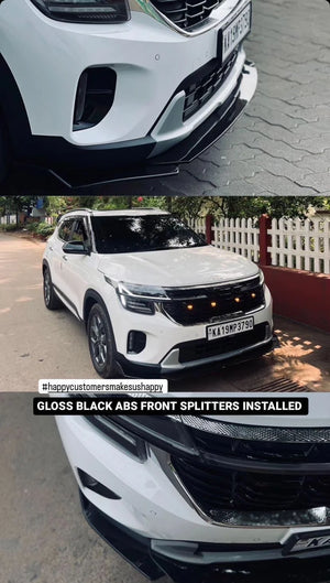 Universal 3 Pc Front Gloss Black Splitter | ABS