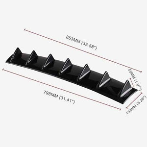 Universal 7-Fin Diffuser | Gloss Black Aerodynamic Body Kit | Universal Car Exterior Styling Accessory