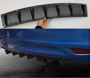 Universal 7-Fin Diffuser | Gloss Black Aerodynamic Body Kit | Universal Car Exterior Styling Accessory