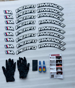 3D Rubber Car Tyre Stickers Set of 8 | Universal Tyre Lettering Kit