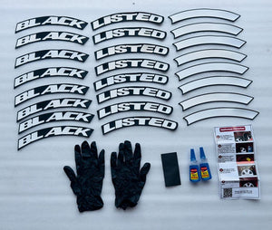3D Rubber Car Tyre Stickers Set of 8 | Universal Tyre Lettering Kit