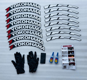 3D Rubber Car Tyre Stickers Set of 8 | Universal Tyre Lettering Kit