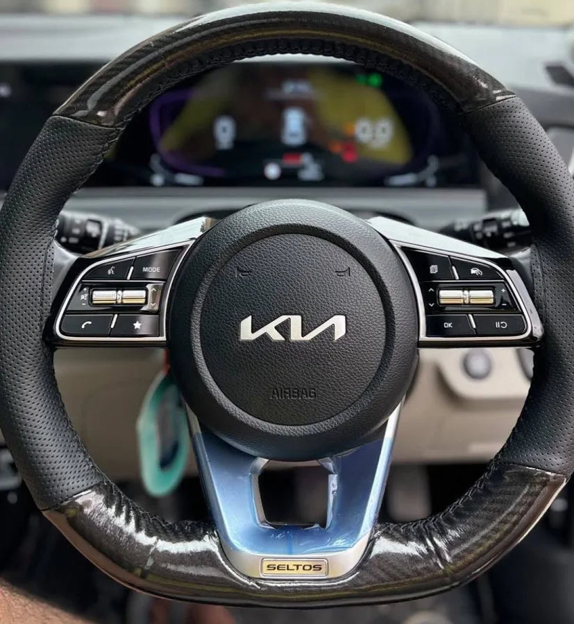 Carbon Fiber & Alcantara-Style Steering Wheel Cover | Universal Sport Grip
