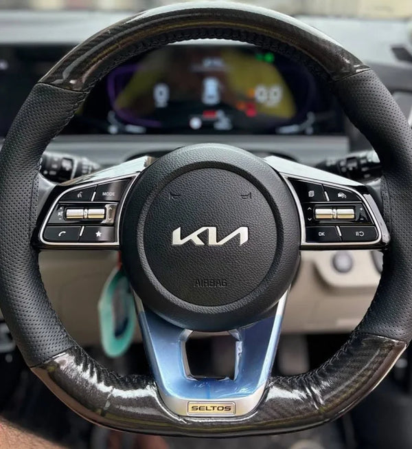 Carbon Fiber & Alcantara-Style Steering Wheel Cover | Universal Sport Grip