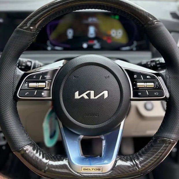Carbon Fiber & Alcantara-Style Steering Wheel Cover | Universal Sport Grip